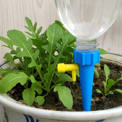Versatile application of the watering system in an outdoor vegetable garden bed